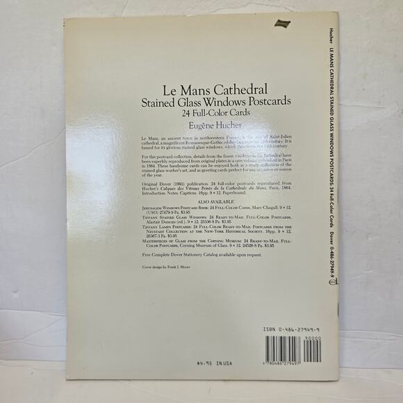 Dover Publications Chartres (24) and Le Mans(22) Stained Glass Windows Postcards - Picture 8 of 11